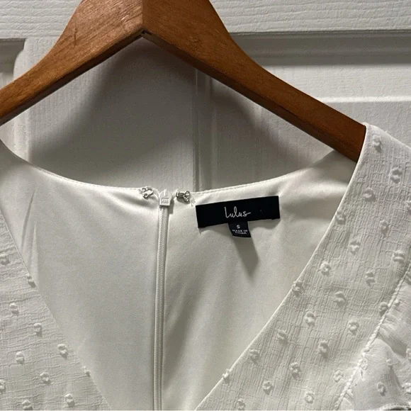 Lulu's Elegant White Textured Dress - Picture 2 of 5